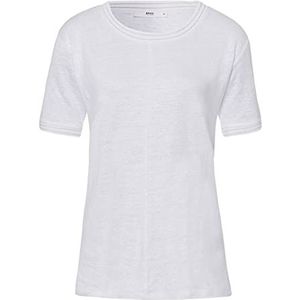 BRAX Dames Style Cathy Linen T-Shirt, wit (white 99), 38