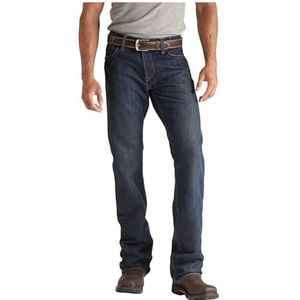 ARIAT Men's Flame Resistant M4 Low Rise Boot Cut Jean, Blue Shale, 33 x 30