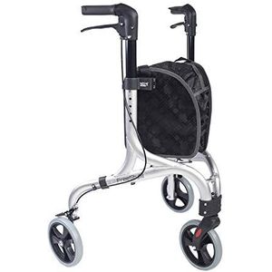 NRS Healthcare Freestyle 3-Wiel Premium Rollator, Stijlvol Lichtgewicht Frame Weegt Slechts 5 Kg (11 Lb), Zilver