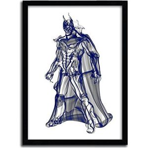 K.Olin Tribu – Poster Batman van Octavian honing, papier, wit, 25 x 35 x 1 cm.