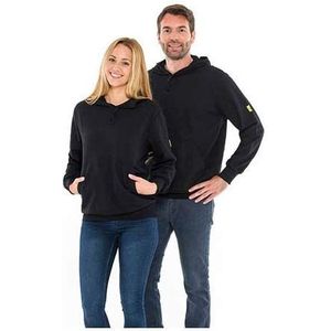 Safeguard SKS-THSS-BKXS-V-SAFEGUA ESD sweatshirt met capuchon, 280 g/m2, XS, zwart