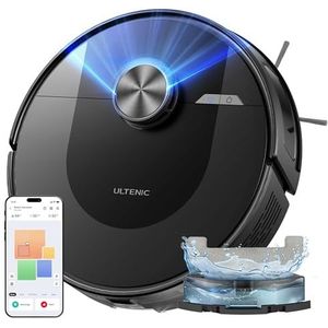 Ultenic D10 Robotstofzuiger Met Laser | 5000 Pa + HEPA H12 | Tapijtreiniging | App/Alexa | 120 Minuten Autonomie
