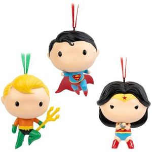 Grupo Erik Kerst Decoratie DC Comics - Set decoratieve kerstballen - 3 stuks (Superman, Wonder Woman en Aquaman)