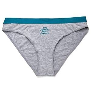 Koton Dames Slogan Printed Brief Panties Underwear, grijs (028), XL