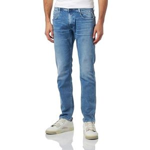 Replay Anbass Slim Fit Bio Herenjeans, Wit 010, 27W / 30L