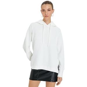 Koton Sweatshirt met lange mouwen en detail, wit (000), M