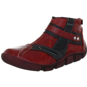 Manitu 990536 dames fashion halfhoge laarzen & enkellaarzen, Rood Rood Zwart 4, 40 EU