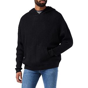 Urban Classics Gebreide hoodie voor heren, zwart, 5XL