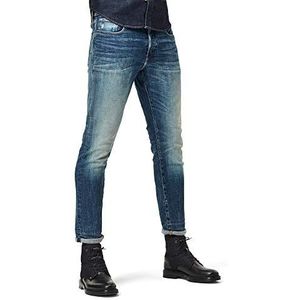 G-Star Raw 3301 Slim Fit Jeans heren, Antic Faded Boom Blue C051-b817, 27W / 32L