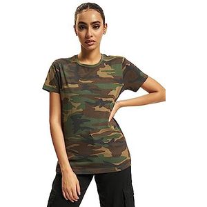 Brandit Army T-Shirt Dames Leger Bundeswehr Shirt Lady Military BW Onderhemd Camo, Woodland, 4XL