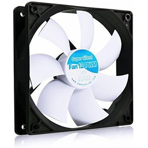 AABCOOLING Super Silent Fan 12 PWM - Silent and Efficient 120mm Fan with 4 Anti-vibration Pads and PWM Control, CPU Fan, PC Case Fan, Fan 12cm, 12V 10-19 dB(A)