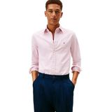 Tommy Hilfiger Heren Heritage Oxford Stripe RF Shirt MW0MW36238 L/S Shirt, ROOD, XS, Rood (Medium Rood/Wit), XS