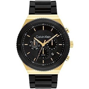 Calvin Klein Analoge Quartz Horloge met Siliconen Band 25200306, Zwart