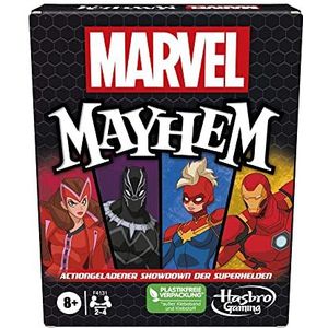 Hasbro Mayhem Kaartspel met Hasbro superhelden, familiespel vanaf 8 jaar, snel en gemakkelijk te leren spel, meerkleurig