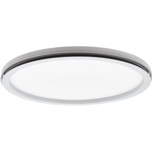 EGLO Plafondlamp Lazaras, ledlamp met afstandsbediening, wittinten instelbaar (warmwit - koudwit), RGB, lamp plafond van wit metaal, LED-paneel dimbaar voor woonkamer, Ø 45 cm