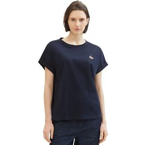 TOM TAILOR T-shirt voor dames, 10668 - Sky Captain Blue, L