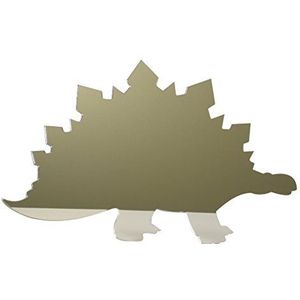 Mungai Spiegels Dinosaur Stegosaurus Acryl Spiegel (30cm), Zilver, 29,5 x 18 x 0,3 cm