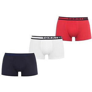 Tommy Hilfiger 3P TRUNK Boxershorts heren,Marineblazer/Rode Tango / Pvh Wit,M