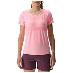 UYN Natural Training OW Short SL T-shirt voor dames, Neon roze melange, L