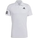 adidas Club 3str poloshirt voor heren (1 stuk), wit/zwart, XL