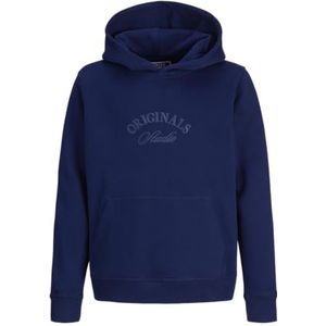 JACK & JONES Jorbleecker Branding Sweat Hood Bf Jnr, Ocean Cavern, 152