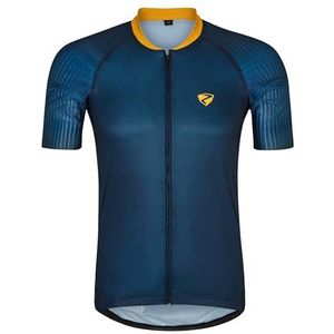 Ziener NELOS fietsshirt voor heren, mountainbike, racefiets, ademend, sneldrogend, elastisch, korte mouwen, blauw (hale navy), maat 48