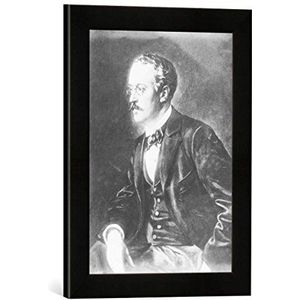 Ingelijste afbeelding van Rudolf Diesel Rudolf Diesel/schilderij, kunstdruk in hoogwaardige handgemaakte fotolijst, mat zwart 30 x 40 cm