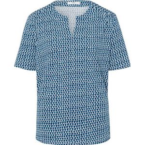 Style Caelen Cotton Single Jersey bedrukt, blauw, 46