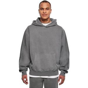 Urban Classics Heavy Terry Garment Dye Hoody, herenhoodie van zware stof, losse pasvorm, Darkshadow., XS