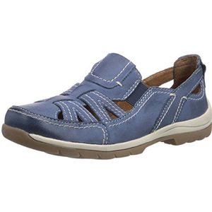 Jana 24621 clogs voor dames, blauw denim, 42 EU Breed
