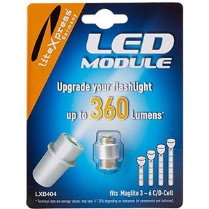 Litexpress LXB404 LED Upgrade Module 360 lumen Maglite zaklamp (geschikt voor 3-6 C/D-Cell Maglite zaklampen)