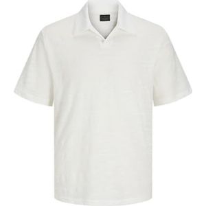 JACK & JONES Heren jprblatt Split Neck Polo, cloud dancer, S