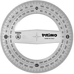 Morocolor Primo gradenboog 360° 12 cm, rookgrijs, niet-verblindend, stabiel en duurzaam, licht lezen, hoge precisie, ideaal voor technische tekening