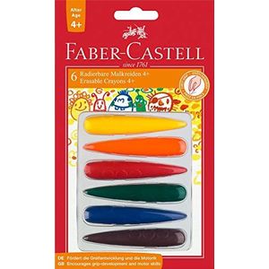 Faber-Castell 120404 - krijt in - vingervorm - vanaf 4 jaar, verpakking van 6 stuks