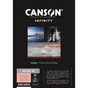 Canson Infinity Arches 88, 100% gesatineerd, 310 g, A4, 25 stuks, natuurlijk wit