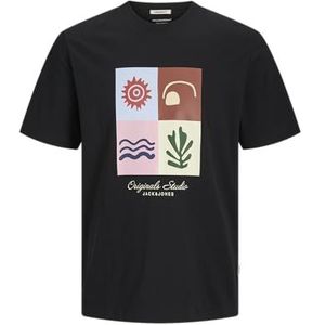 JACK & JONES Jorcanggu Front Branding Tee Ss Cn Mni, zwart, 110