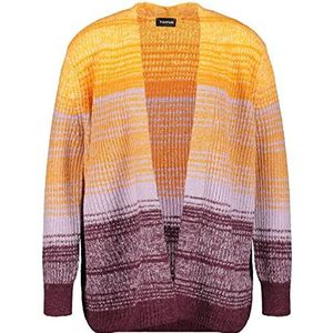Taifun Gebreid damesjack, Sunset Oranje patroon, 40