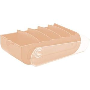 Exacompta 5336123D 1 Learning Box BUNNYBOX A8, afmetingen: 19,5 x 10 x 6,2 cm, koraalkleuren/kristalkleuren, voor maximaal 650 kaarten in A8-formaat