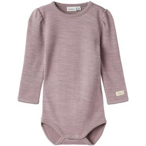 NAME IT Babymeisjes Nbfwyla Wool/Vis Ls body met lange mouwen, lila, 62 cm