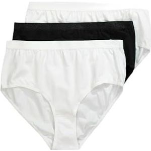 Ulla Popken Tailleslip voor dames, verpakking van 3 stuks, wit, 70