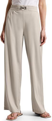 Street One Dames Glinsterende broek Wide Legs in Beige, in size: 34