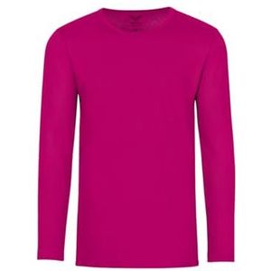 Longsleeve - Magenta - 95% Katoen 5% Elastaan - Lange Mouwen