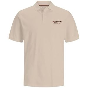 JACK & JONES Jjalvis Polo Ss Poloshirt voor heren, Botercrème., S