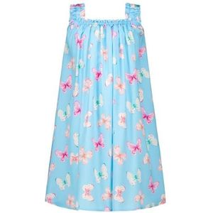 SALT AND PEPPER BY KIDS Park Zomerjurk voor dames, vlinders, kinderjurk, blauwe topaas, 122 EU, Blue Topaz, 122