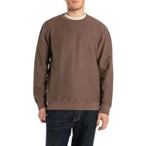 REPLAY - Sweat-shirt - Bruin - Polaire Interlock DIAGONAL