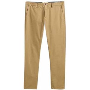 GANT Slim Tech Prep Chinos Klassieke herenbroek, dark kaki, standaard, khaki (dark khaki), 32W x 32L