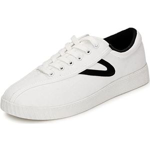 Tretorn Nyliteplus canvas sneakers veterschoenen casual tennisschoenen klassieke vintage stijl, wit/zwart, 41 EU, wit, zwart, 41 EU