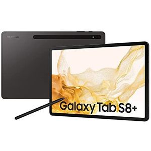 Samsung Galaxy Tab S8+, 12,4-inch, 128 GB intern geheugen, 8 GB RAM, wifi, Android-tablet inclusief S Pen, Graphite, inclusief 36 maanden fabrieksgarantie [exclusief Amazon]