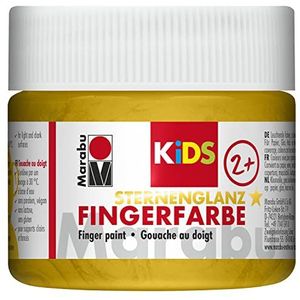 Marabu 03030050784 - KiDS vingerverf metallic goud 100 ml, op waterbasis, zonder parabenen, veganistisch, afwasbaar, voor kinderen vanaf 3 jaar