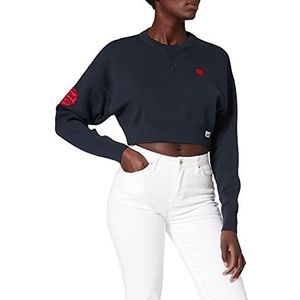 Superdry Varsity Crop Cotton Crew Sweater voor dames